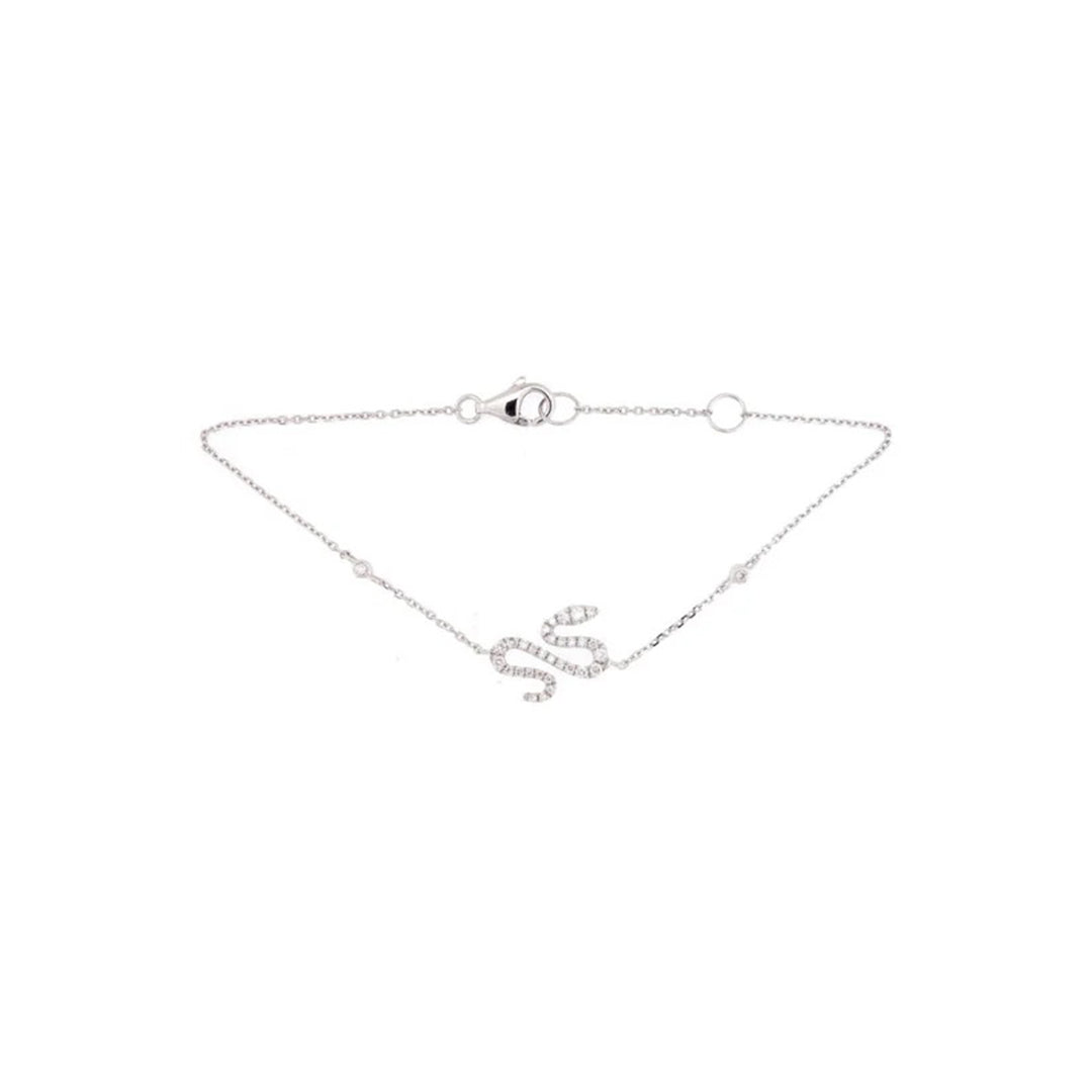 SNAKE DESIGN WHITE BRACELET-B13988