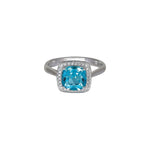 Load image into Gallery viewer, Blue Topaz Diamond Ring