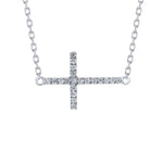 Load image into Gallery viewer, Elegant unique cross diamond necklace