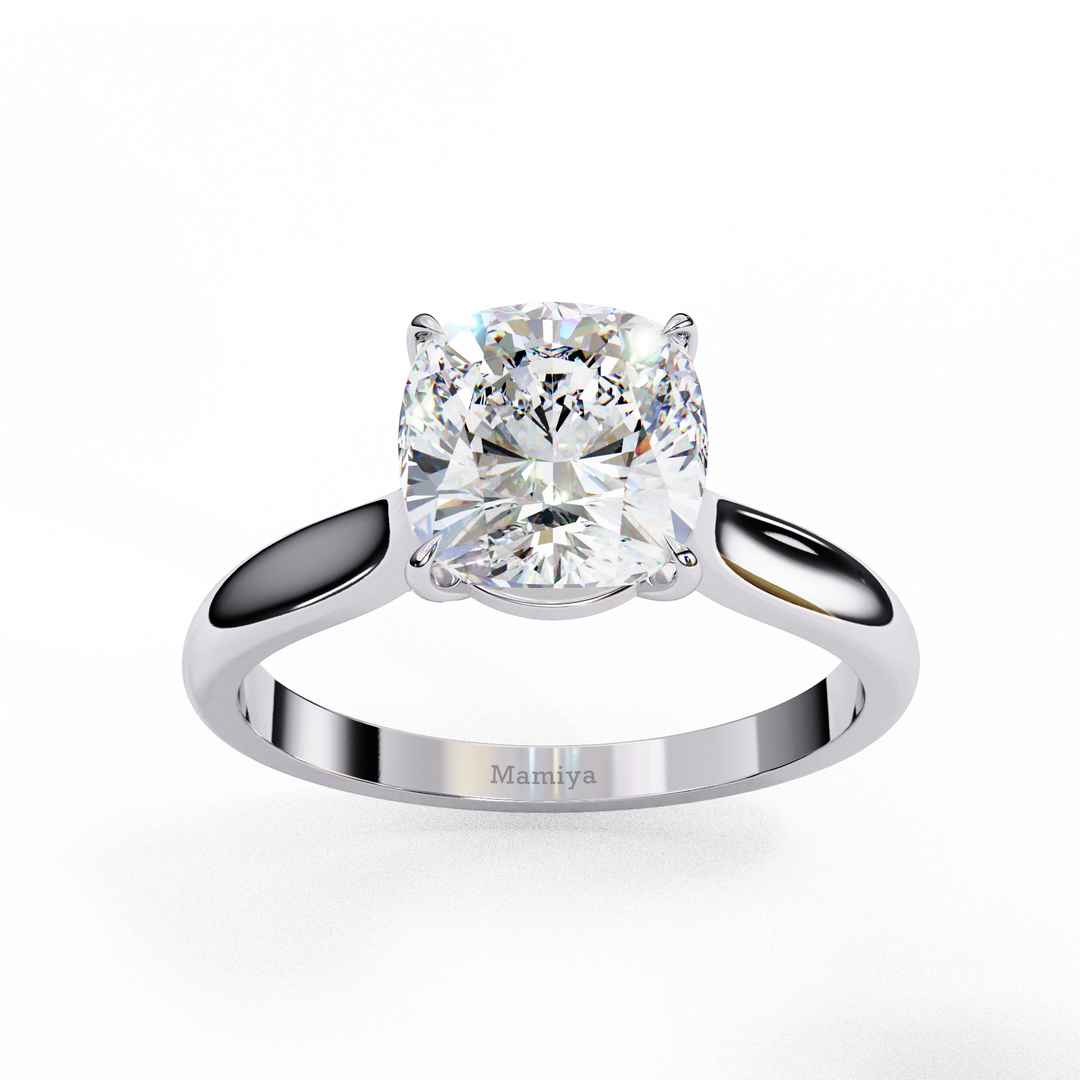Cushion Cut Solitaire Engagement Ring