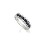 Load image into Gallery viewer, Classic Blue Saphire Half Eternity