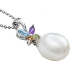 Load image into Gallery viewer, Multicolored Stone &amp; Pearl with Chain

