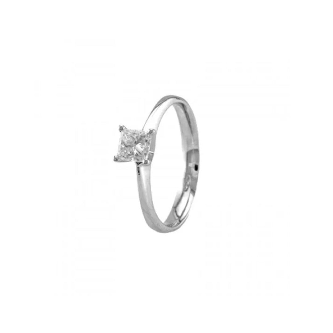 Four Prongs Princess Cut Engagement Ring