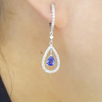 Load image into Gallery viewer, Dangling diamond earring-B04931
