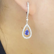 Dangling diamond earring-B04931