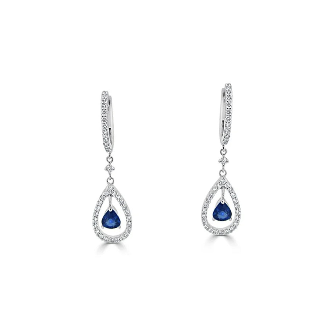 Dangling diamond earring-B04931