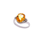 Load image into Gallery viewer, Diamond &amp; Yellow Topaz Ring

