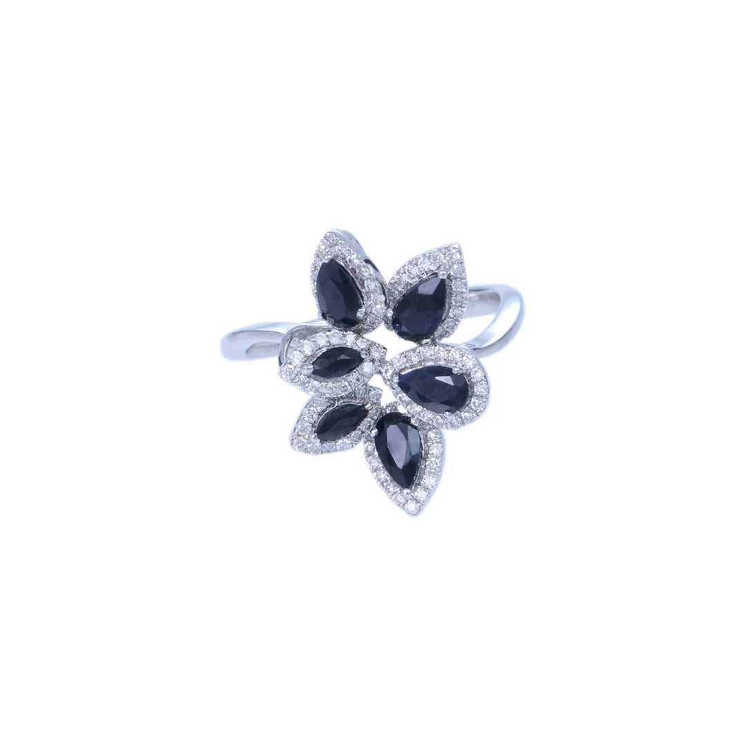 Rising Sapphire Diamond Ring