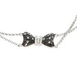 Load image into Gallery viewer, Black &amp; White Diamond Ribbon Bracelet
