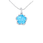 Load image into Gallery viewer, Star Blue Topaz Pendant with Chain
