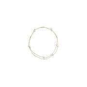 Diamond with Pearl Necklace,65 cm