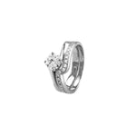 Load image into Gallery viewer, Twisted Height Solitaire Diamond Engagement Ring
