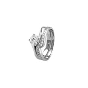 Twisted Height Solitaire Diamond Engagement Ring