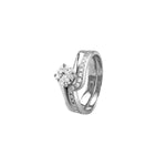 Load image into Gallery viewer, Twisted Height Solitaire Diamond Engagement Ring
