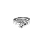 Load image into Gallery viewer, Twisted Height Solitaire Diamond Engagement Ring
