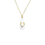 Load image into Gallery viewer, Diamond and Agate Slipper Pendant
