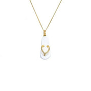 Diamond and Agate Slipper Pendant