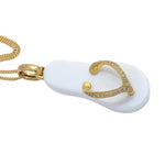 Load image into Gallery viewer, Diamond and Agate Slipper Pendant
