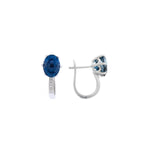Load image into Gallery viewer, Diamond with London Blue Topaz Earring
