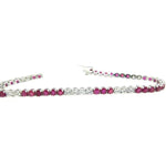 Load image into Gallery viewer, Ruby and diamond Tennis Bracelet-B10640
