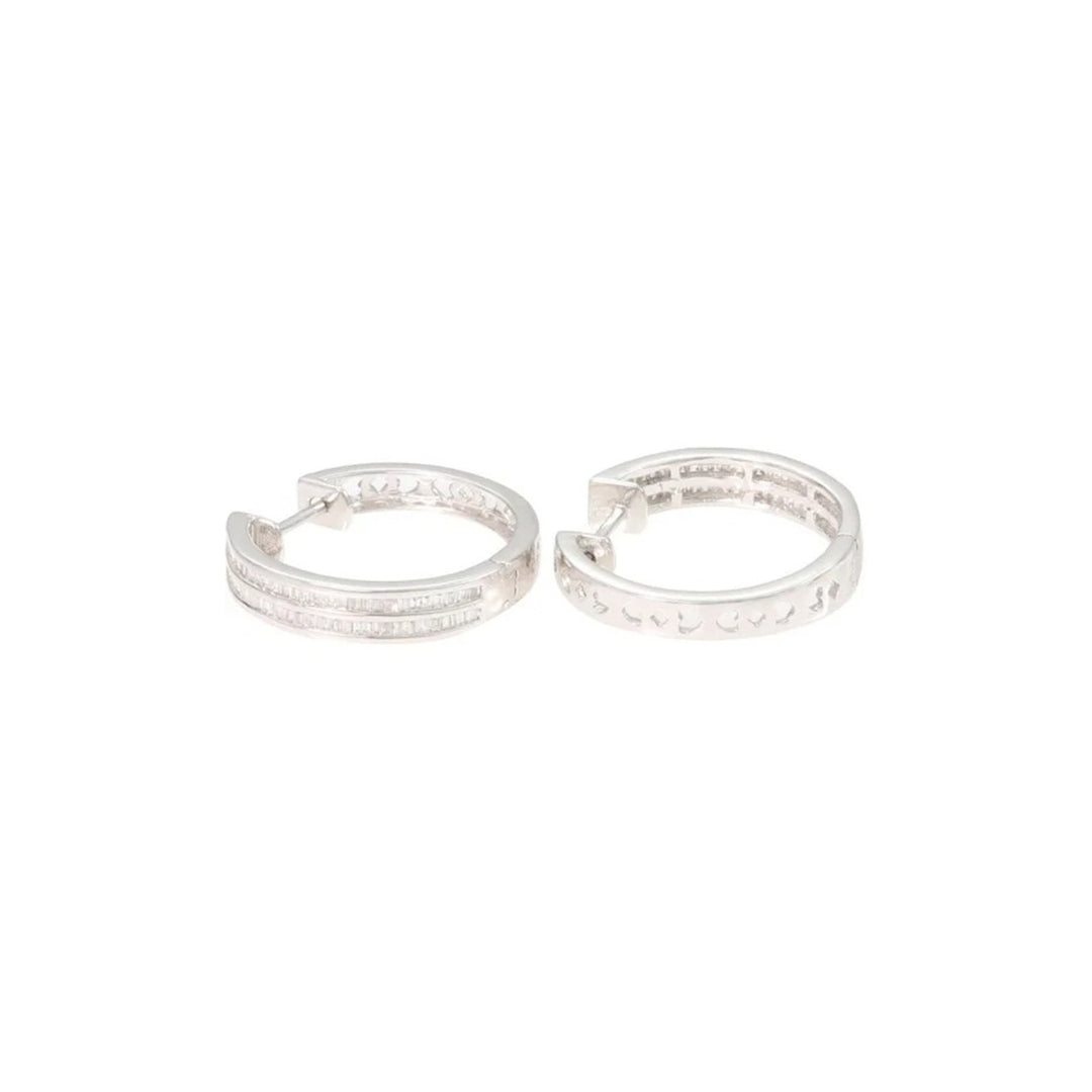 Baguette Diamond Hoop Earrings - B10913