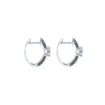 Load image into Gallery viewer, Black &amp; White Diamond Hoop Earring
