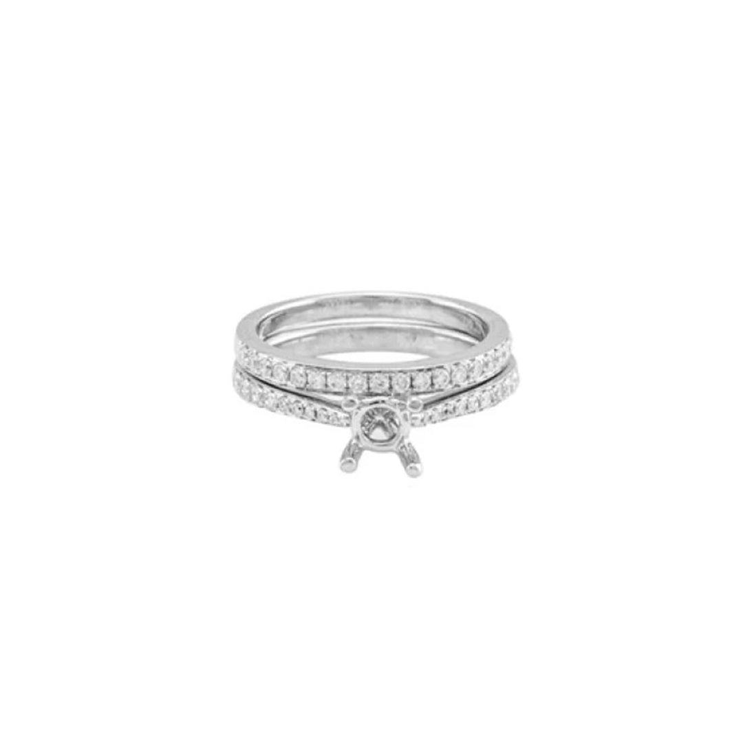 Customised Semi-Mount Ring with Second Band