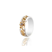 CARVED WEDDING RING -B12566