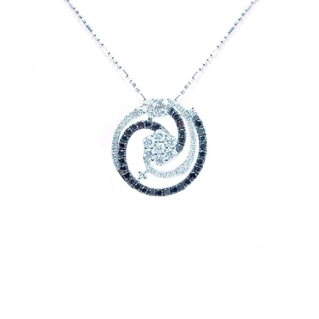 Black & White Diamond Design Pendant
