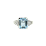 Load image into Gallery viewer, AQUAMARINE DIAMOND RING-B13006
