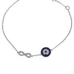 Load image into Gallery viewer, Sapphire and Infinity Bracelet
