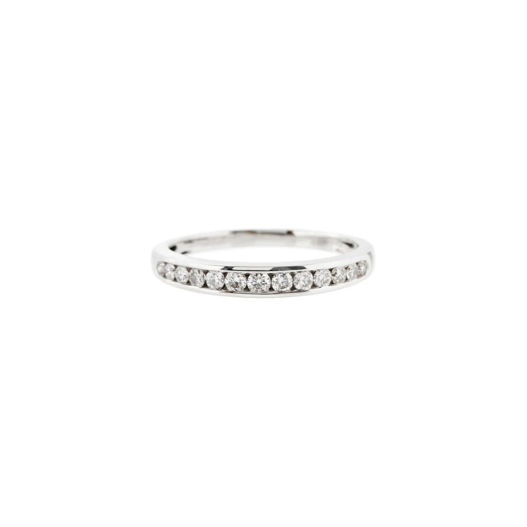 Channel Setting Half Eternity Diamond wedding Band