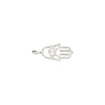 Load image into Gallery viewer, Fatima hand with Eye shaped Diamond Pendant - B13703
