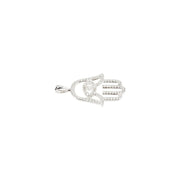 Fatima hand with Eye shaped Diamond Pendant - B13703