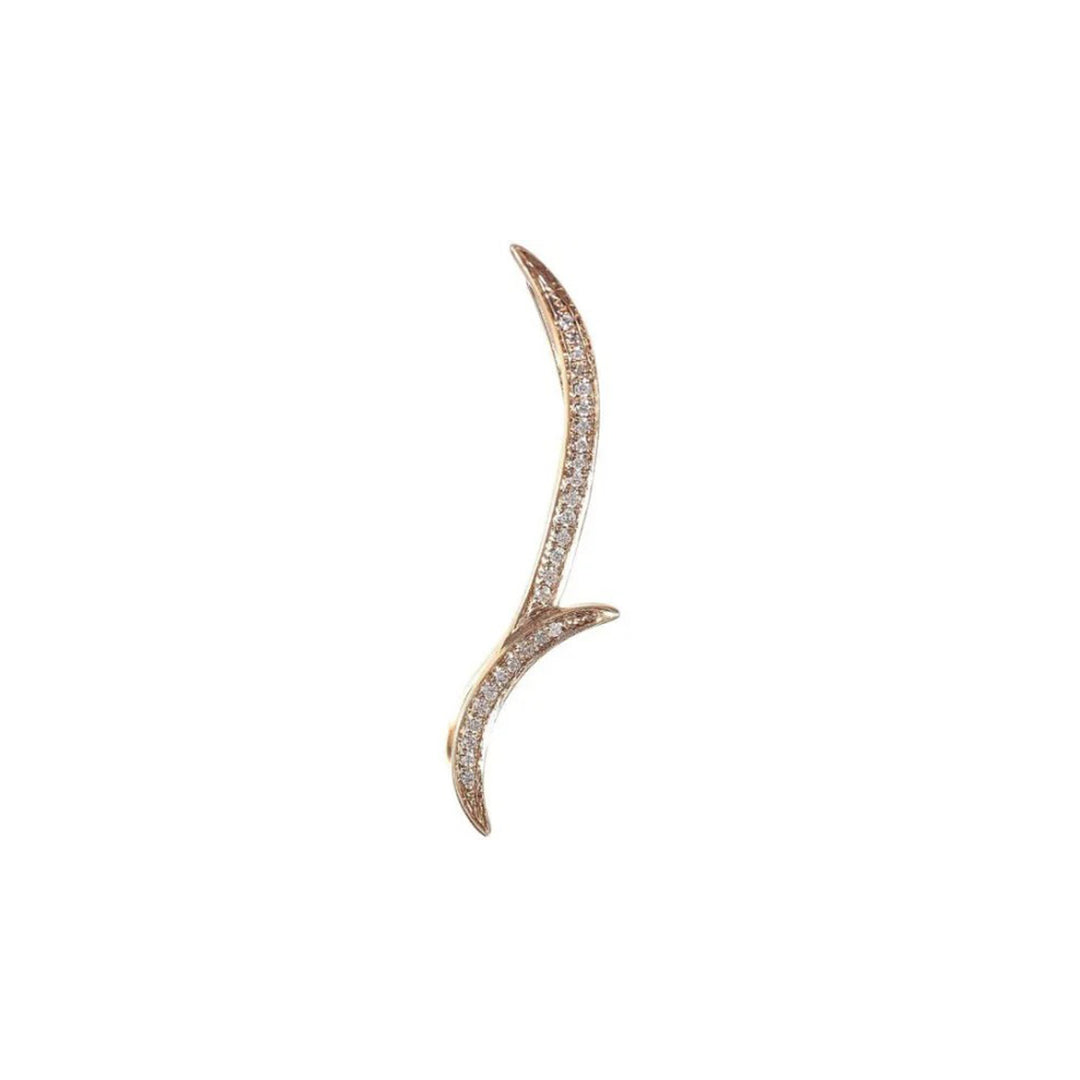 18K Rose Gold 0.09ct Round Diamond Earring