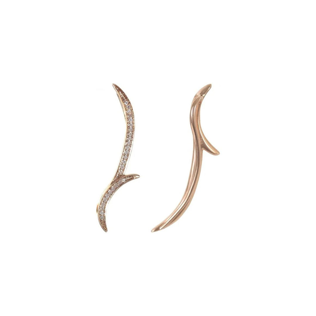 18K Rose Gold 0.09ct Round Diamond Earring