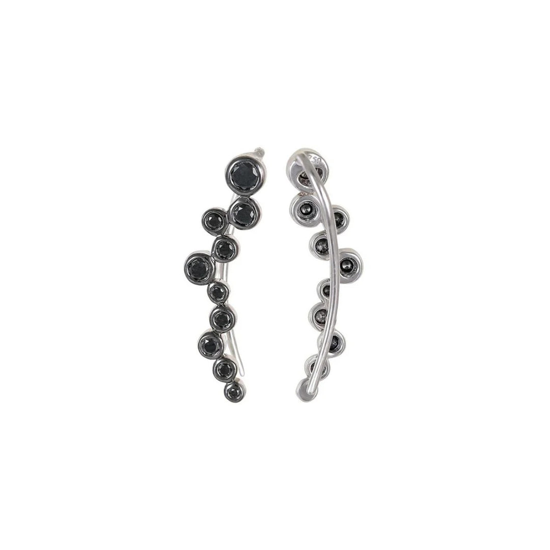 Eva Women's 18K White Gold 0.26ct Black Diamond Earrings