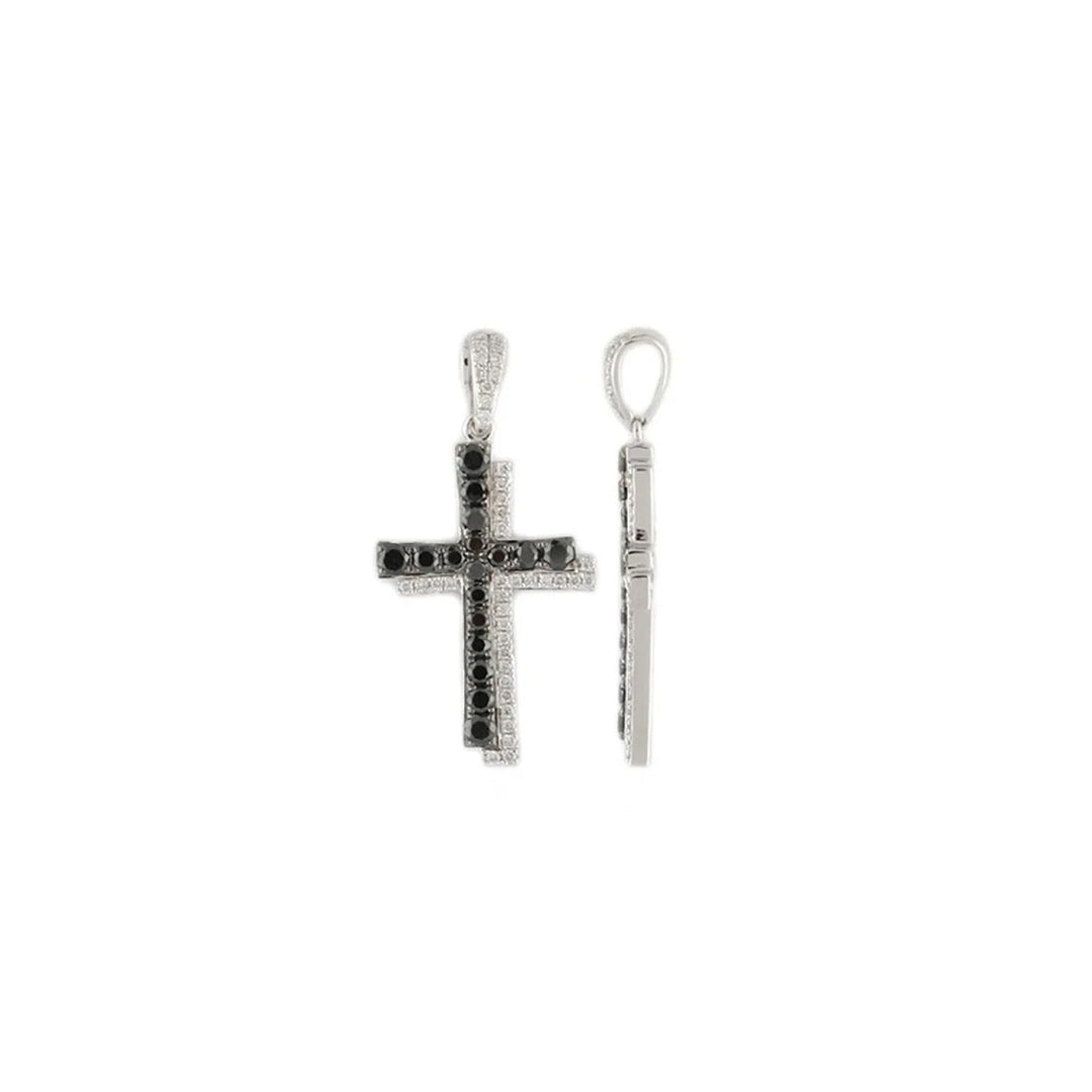 DUAL CROSS DIAMOND PENDANT