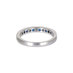Load image into Gallery viewer, Princess cut Sapphire-Channel setting
