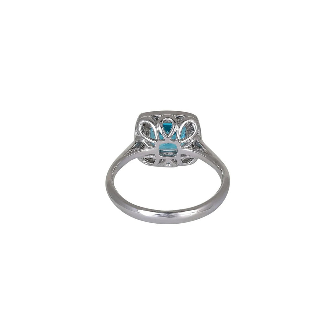 Blue Topaz Diamond Ring