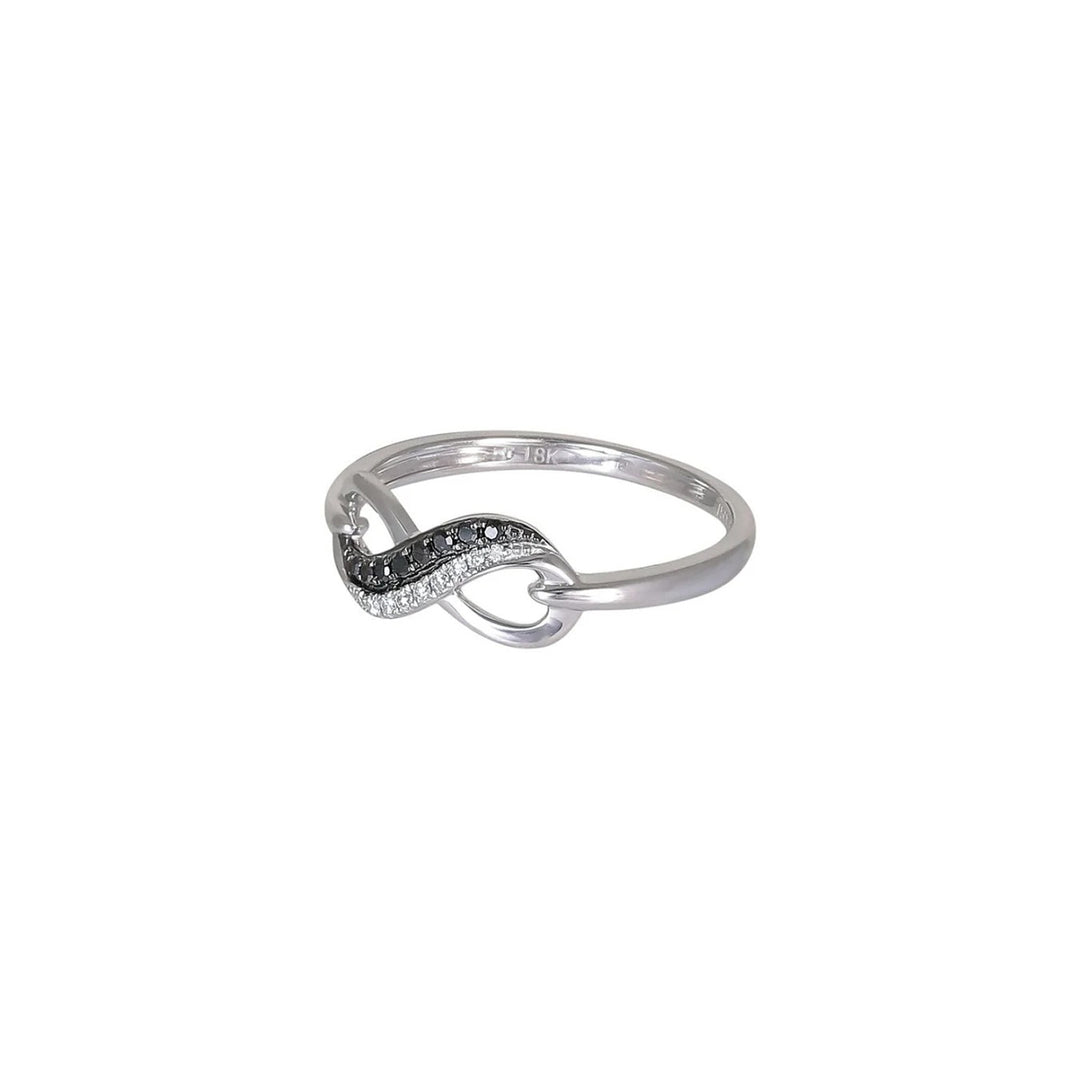Black N White Diamond Ring