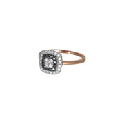 Rosy Black Diamond Ring