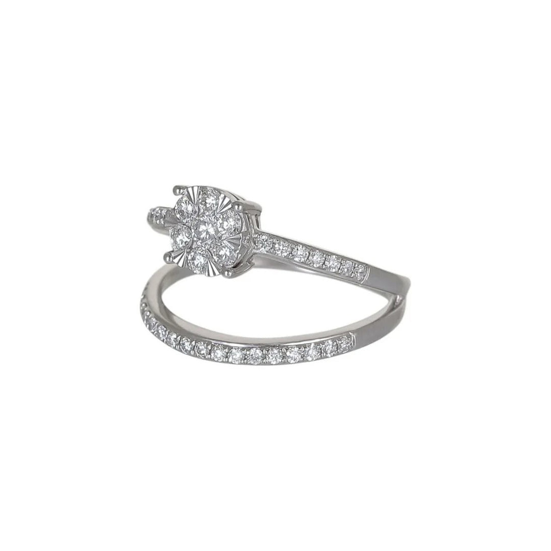 Dual couple diamond ring-B14696