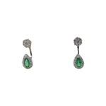 Load image into Gallery viewer, ECO EMERALD EARRINGS WITH STUDS

