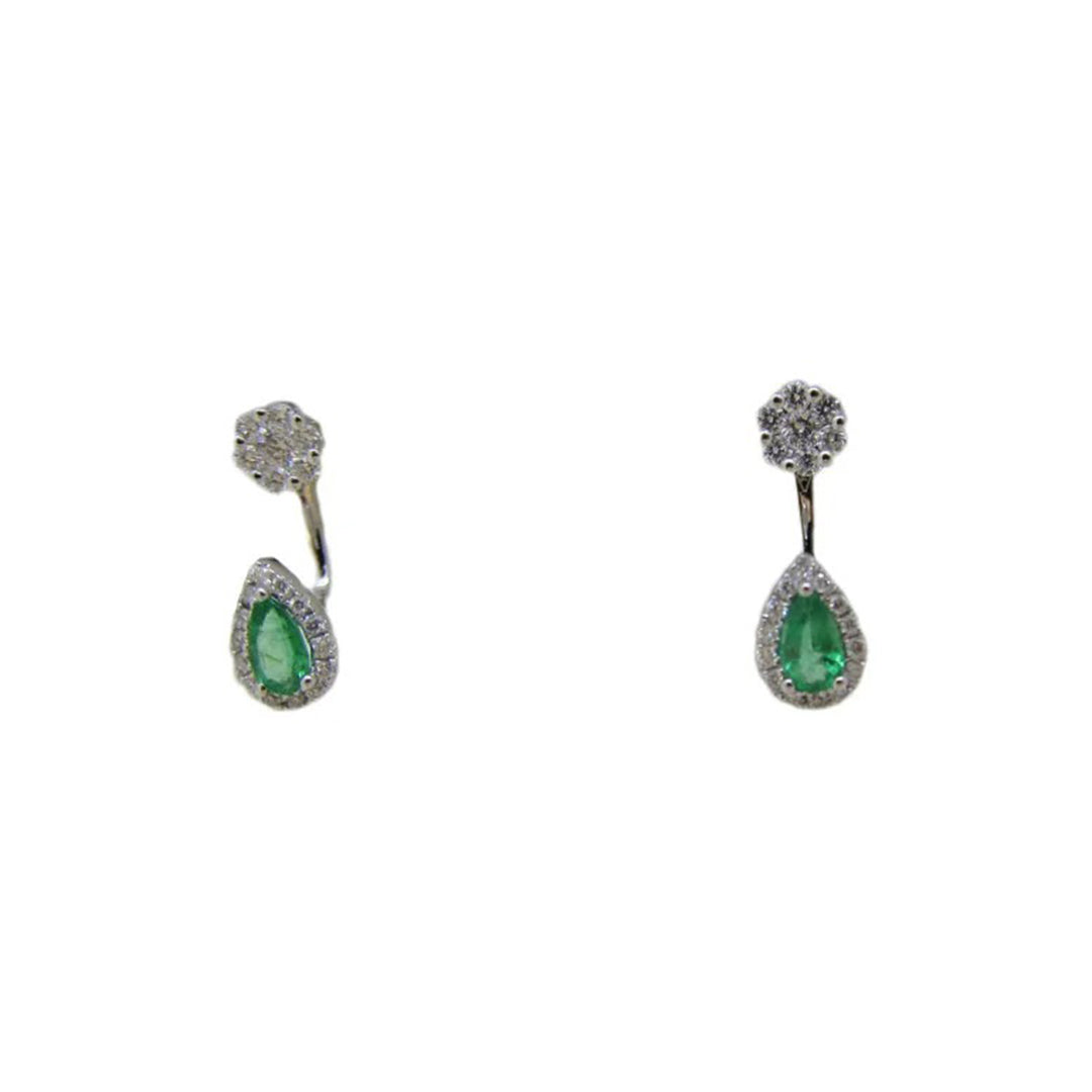 ECO EMERALD EARRINGS WITH STUDS
