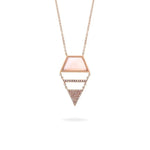 Load image into Gallery viewer, Pink opal unique diamond necklace
