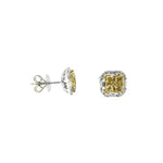 Load image into Gallery viewer, Fancy yellow Diamond studs
