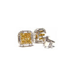Load image into Gallery viewer, Fancy yellow Diamond studs

