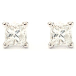 Load image into Gallery viewer, Princess Cut Diamond Earrings - B15563
