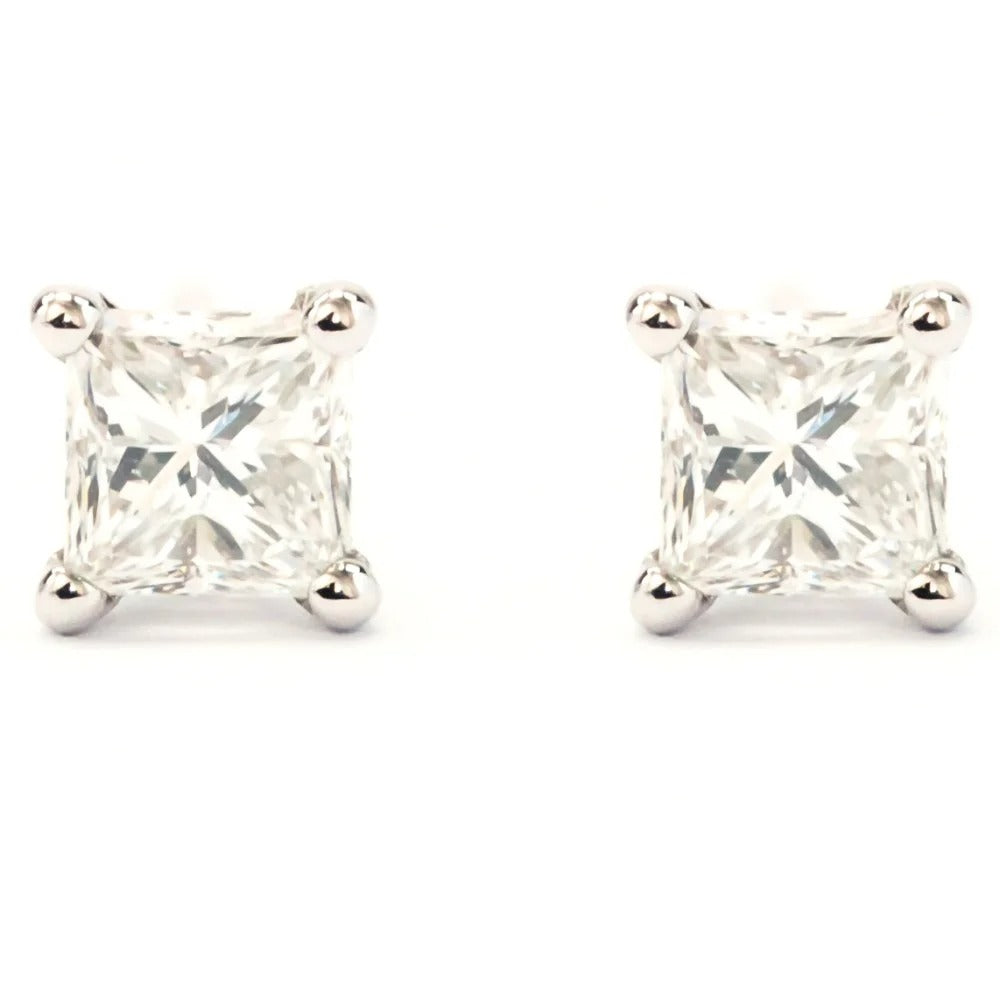 Princess Cut Diamond Earrings - B15563